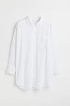 H & M - H & M+ Linen-blend Shirt - White