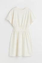 H & M - Short Jersey Dress - White