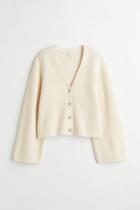 H & M - Ribbed Cardigan - White