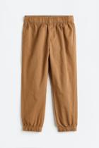H & M - Twill Joggers - Beige