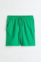 H & M - Relaxed Fit Nylon Shorts - Green