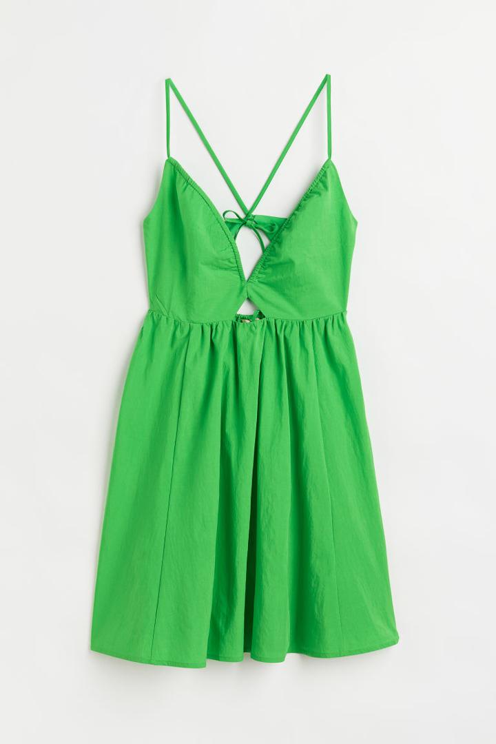 H & M - Open-backed Dress - Green