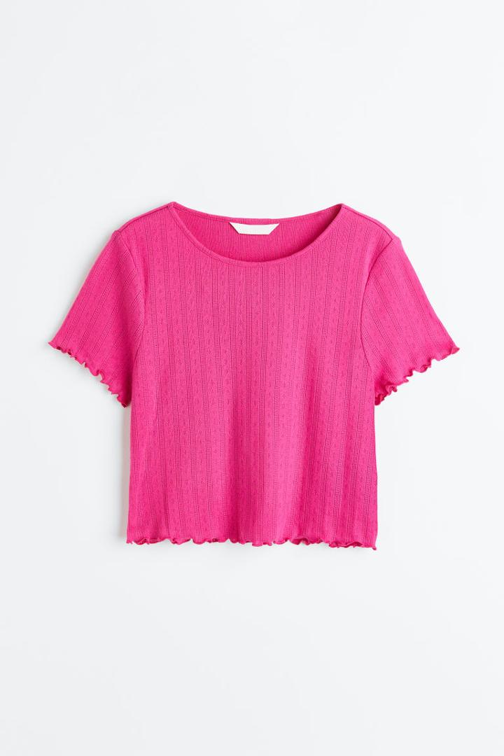 H & M - Fitted Top - Pink