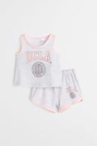 H & M - 2-piece Printed Jersey Set - Gray