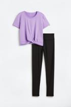 H & M - 2-piece Drymove&trade; Sports Set - Purple