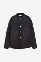 H & M - Regular Fit Denim Overshirt - Black
