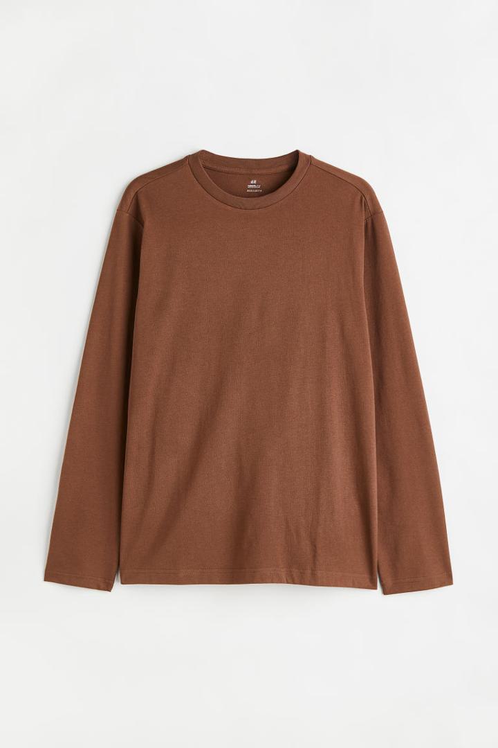 H & M - Regular Fit Thermolite Jersey Shirt - Beige