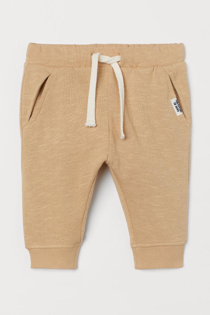 H & M - Cotton Joggers - Beige