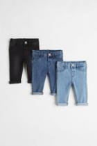 H & M - 3-pack Comfort Stretch Skinny Fit Jeans - Blue