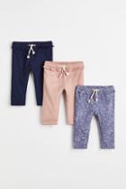 H & M - 3-pack Cotton Pants - Blue