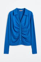 H & M - Ribbed Jersey Top - Blue