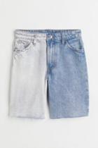 H & M - Cotton Denim Bermuda Shorts - Turquoise