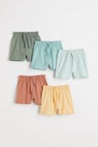 H & M - 5-pack Cotton Shorts - Turquoise