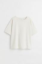 H & M - Puff-sleeved Beach Dress - White