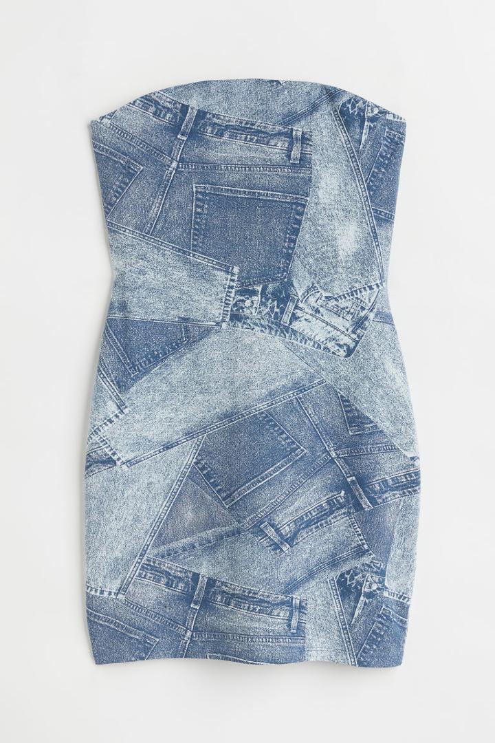 H & M - Bandeau Dress - Blue
