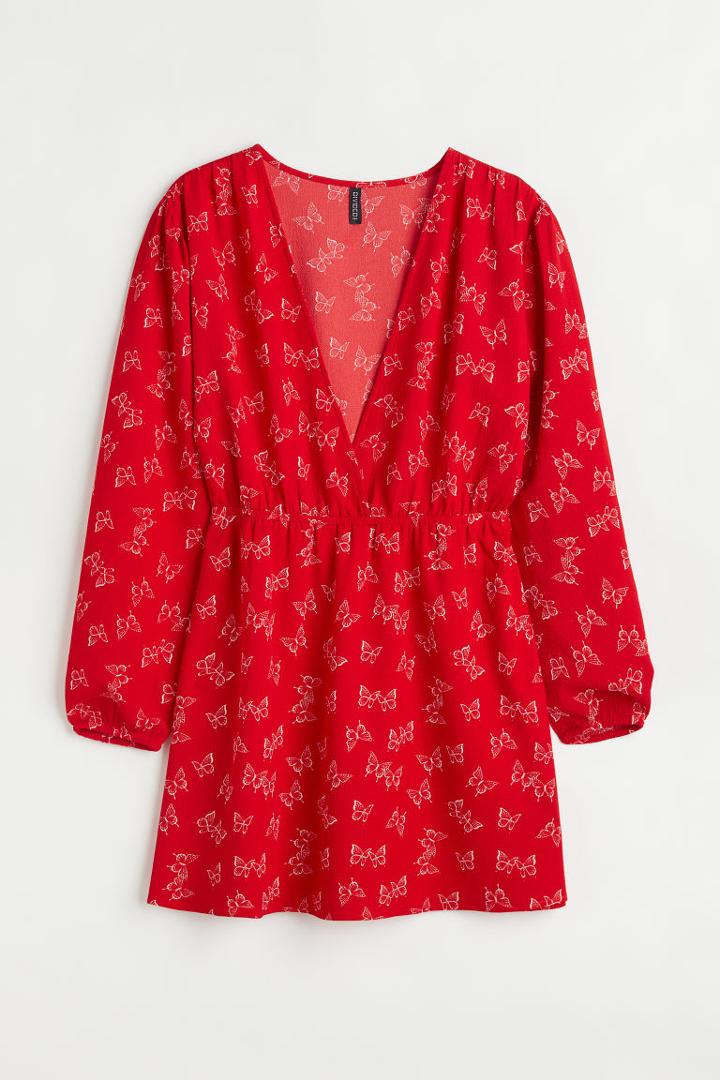 H & M - H & M+ Crped Dress - Red