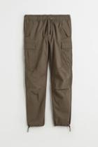 H & M - Regular Fit Ripstop Cargo Pants - Green