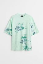 H & M - Oversized Cotton T-shirt - Green