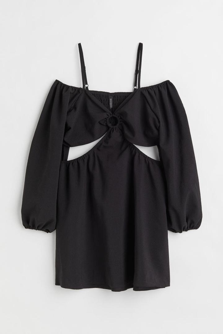 H & M - H & M+ Short Cut-out Dress - Black