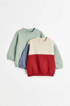 H & M - 2-pack Cotton Sweatshirts - Red