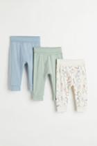H & M - 3-pack Cotton Pants - Green