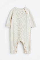 H & M - Knit Jumpsuit - Beige