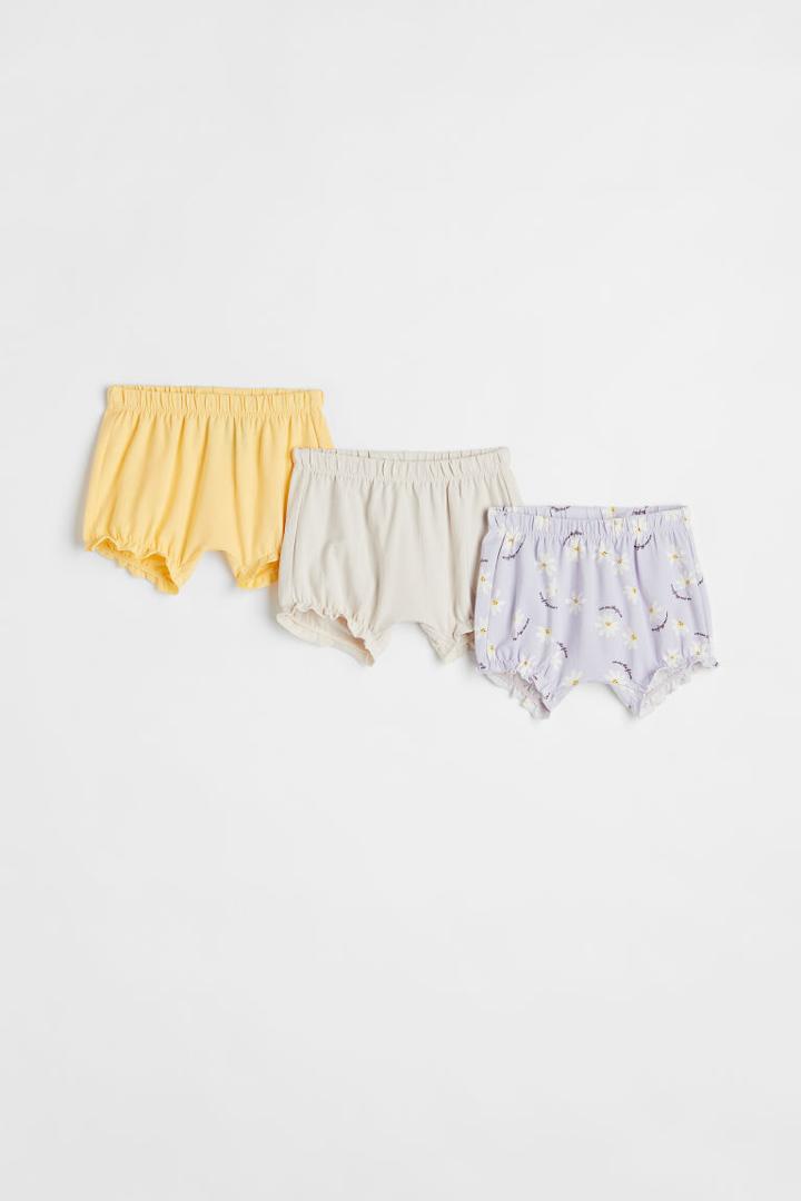 H & M - 3-pack Jersey Shorts - Purple