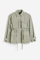 H & M - H & M+ Cotton Twill Utility Jacket - Green