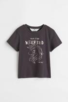 H & M - Printed T-shirt - Gray