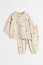 H & M - 2-piece Sweatshirt Set - Beige