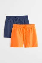 H & M - 2-pack Swim Shorts - Orange