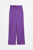 H & M - Satin Pants - Purple