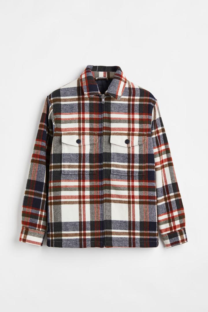 H & M - Wool-blend Shirt Jacket - Blue
