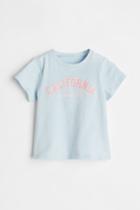 H & M - Printed T-shirt - Blue