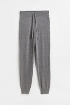 H & M - Fine-knit Cashmere Joggers - Purple