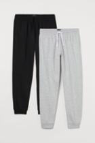 H & M - 2-pack Regular Fit Sweatpants - Black