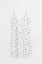 H & M - Ribbed Bodycon Dress - White