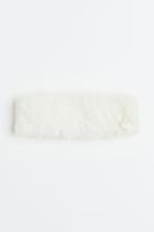 H & M - Fluffy Headband - White