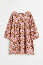 H & M - Double-weave Cotton Dress - Red