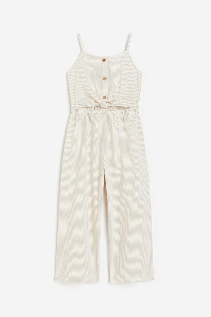 H & M - Sleeveless Jumpsuit - White