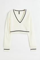 H & M - Short Sweater - White