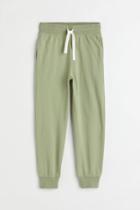 H & M - Cotton Jersey Joggers - Green