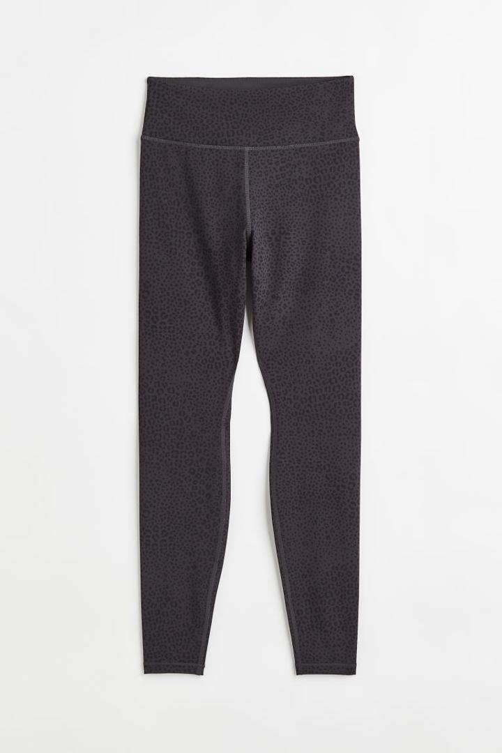 H & M - High Waist Sports Leggings - Gray