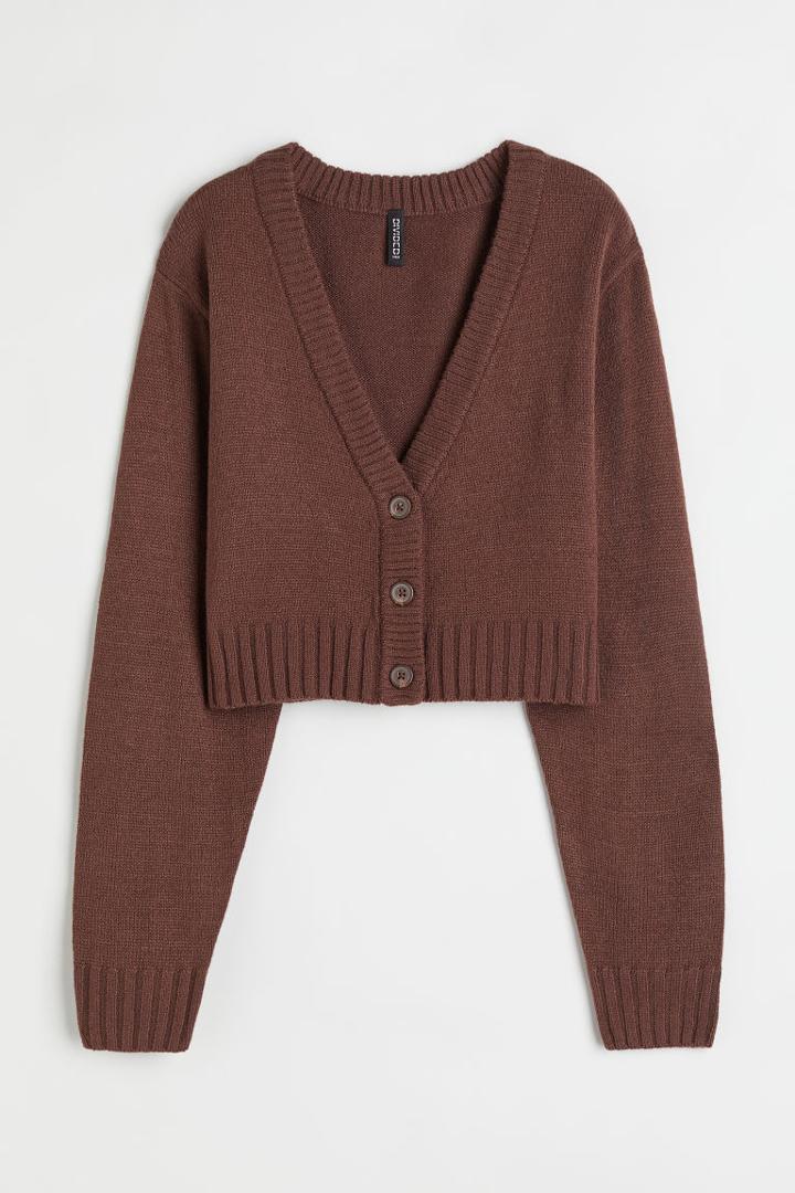 H & M - Short Cardigan - Brown