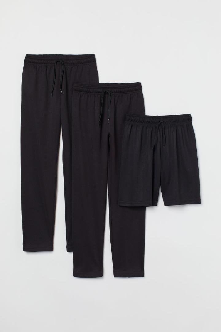H & M - 3-piece Sports Set - Black