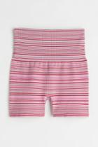 H & M - Seamless High Waist Hot Pants - Purple