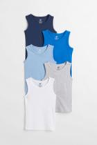 H & M - 5-pack Cotton Tank Tops - White