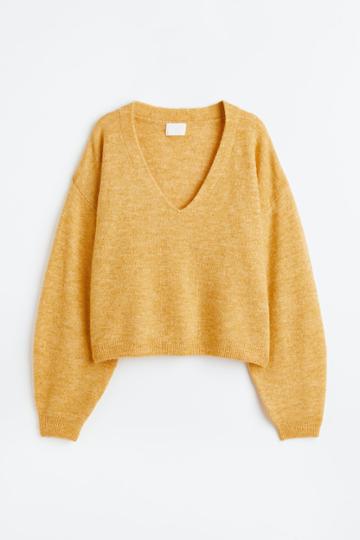 H & M - Oversized Sweater - Yellow