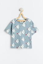 H & M - Oversized Cotton T-shirt - Turquoise