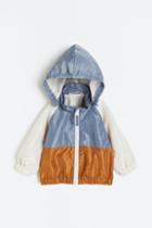 H & M - Hooded Patterned Jacket - Blue